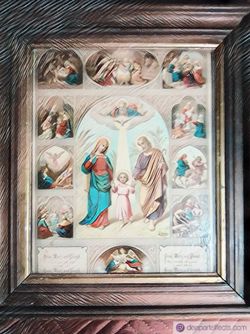 German chromolithiograph from 1892 / original frame.
