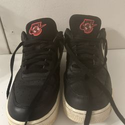 Black Nike Air Force Ones Worldwide Shoes