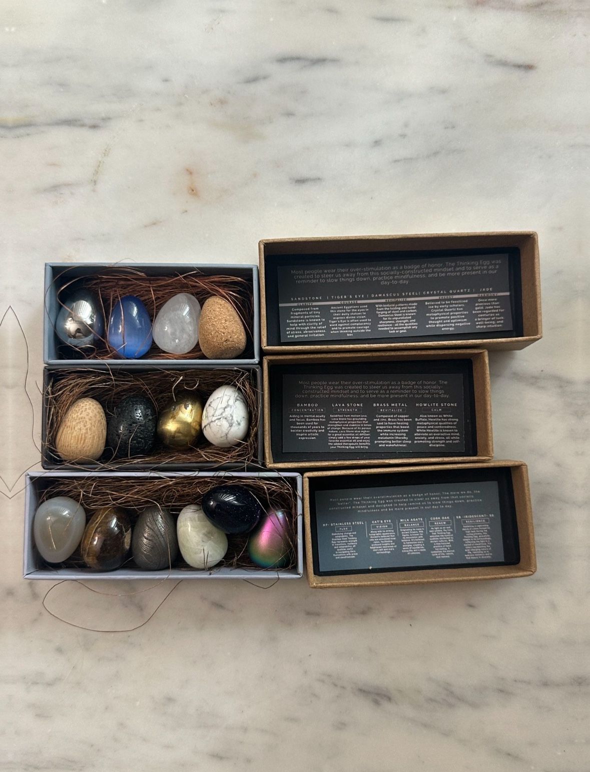 Orijin Thinking Egg full Set Crystal stones
