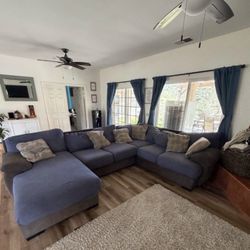 Three section grey couch
