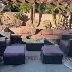 10-piece Wicker Sectional Sofa Set