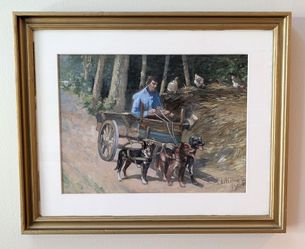 Late 19th Century Continental School Rural Genre Scene Mixed Media Paper