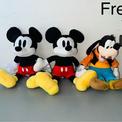 Mickey Mouses & Goofy Plush Toys 