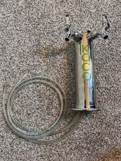 Dual Tap Handle Beer Tower & C O2 Regulator