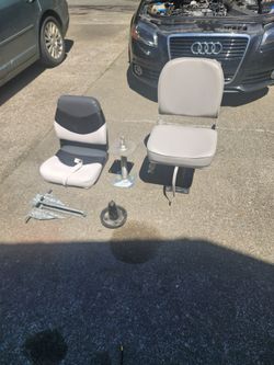 Boat Seat Pedestal Bundle - 2 Seats + Springfield Marine Post + Hardware + Anchor