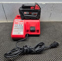 Milwaukee  battery  and charger