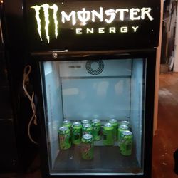 Monster Energy Drink Bar Mini Fridge With Lights