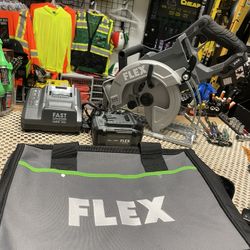 FLEX 7-1/4" REAR HANDLE CIRCULAR SAW STACKED LITHIUM KIT. $439