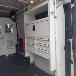 Ladder Rack And Shelving Unit For High Roof Or Standard Vans