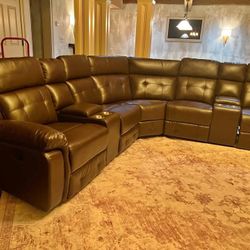 Comfort Meets Style: Brown Sectional with 2 Recliners – $1450