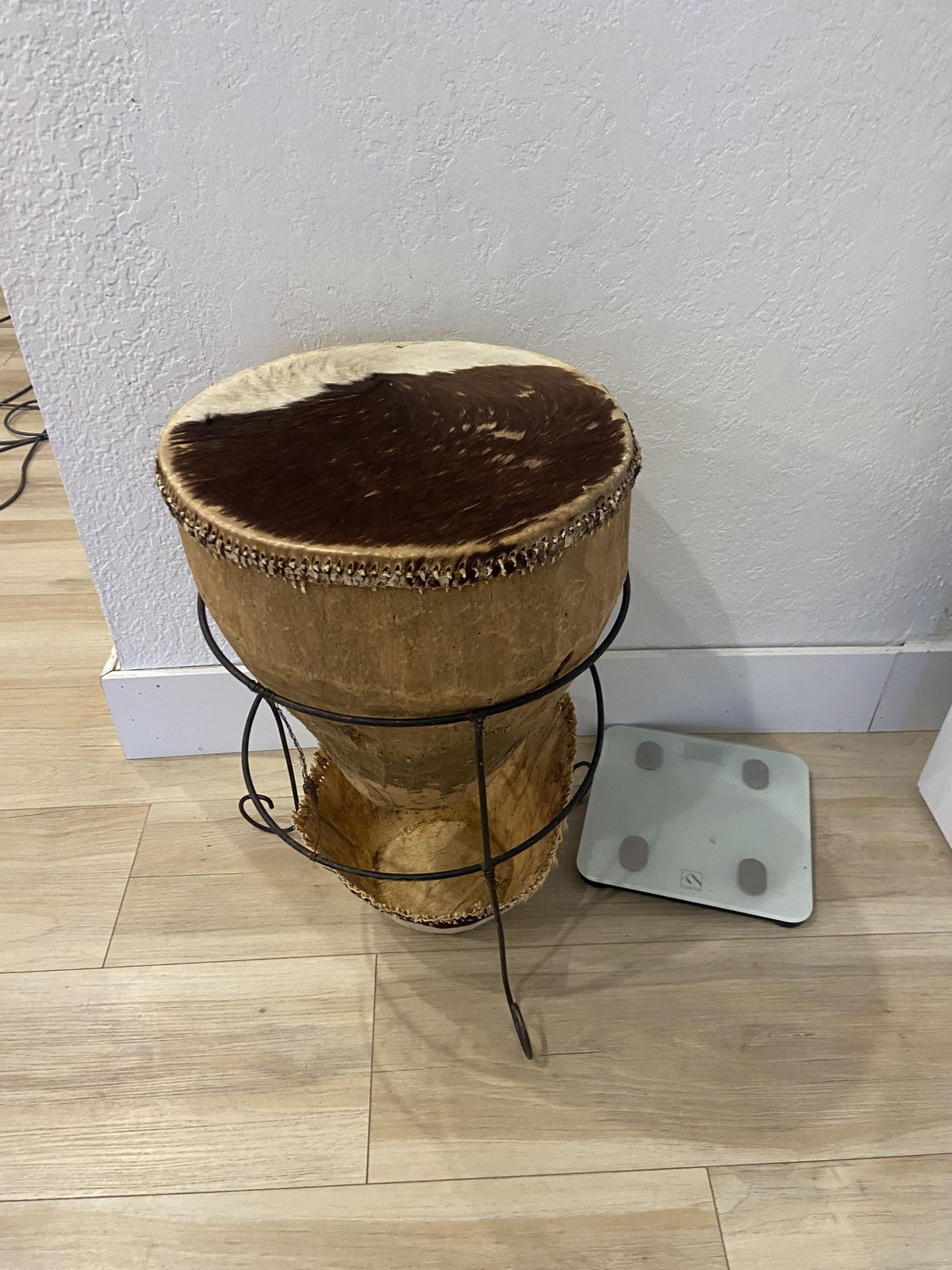 African Drum Side Table
