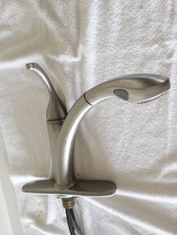 Kohler Kitchen Faucet Pull Down Sprayer Brushed Nickel