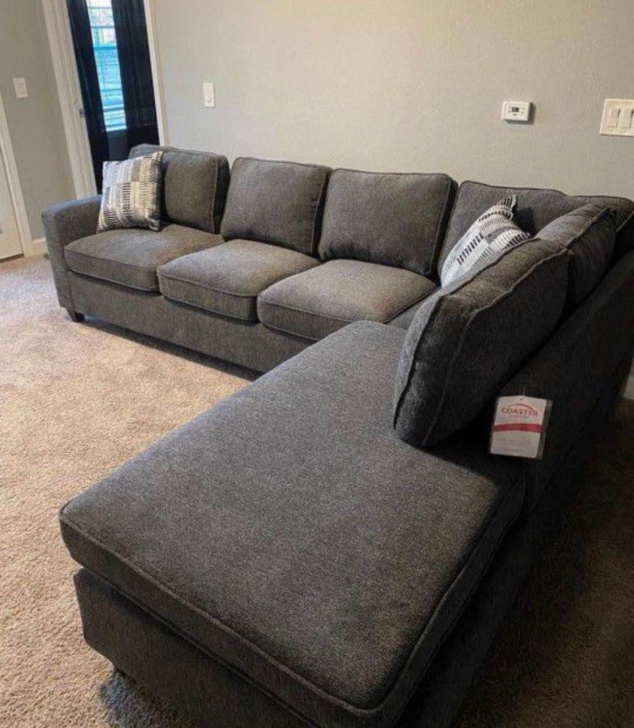 Grey Chenille Sofa Sectional 🔥buy Now Pay Later 