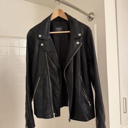 Abercrombie & Fitch Mens Leather Faux Jacket 