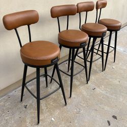 VASAGLE Bar Stool – Brown Faux Leather / Metal Frame – Great Condition“VERY CHEAP”$100