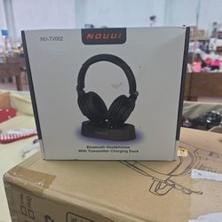 Nouui- Bluetooth Headphones With Transmitter Charging Dock 