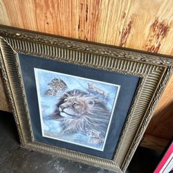 Lion canvas painting