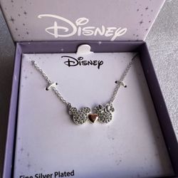 Disney Mickey and Minnie  Necklace (NEW)