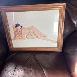 Vintage Pinup Framed Print 11x14