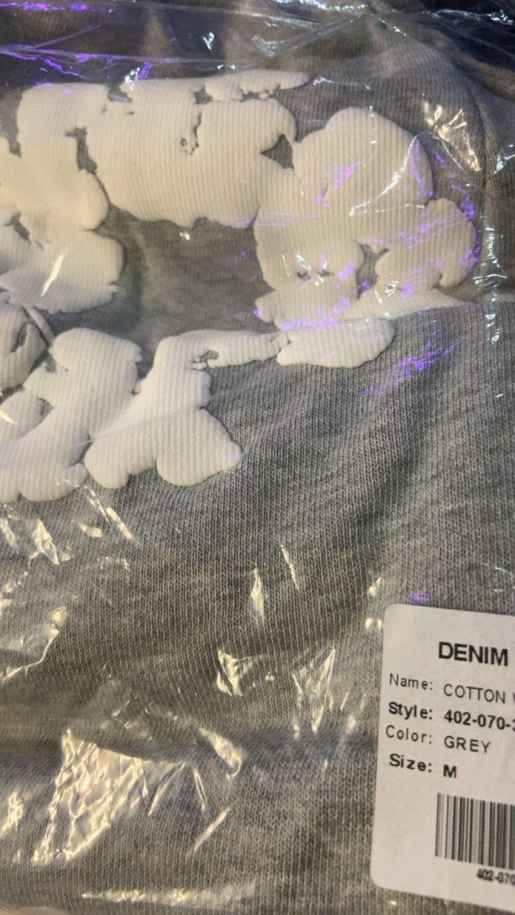 Grey denim tears shorts