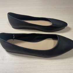 Black Flats Slippers Womens Size 10