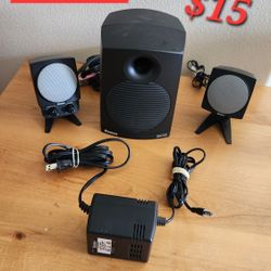 BOSTON BA745 POWERED 3 PIECE SPEAKER 