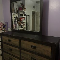 Harrison 6-Drawer Dresser With Mirror