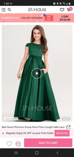 Juniors green dress OBO