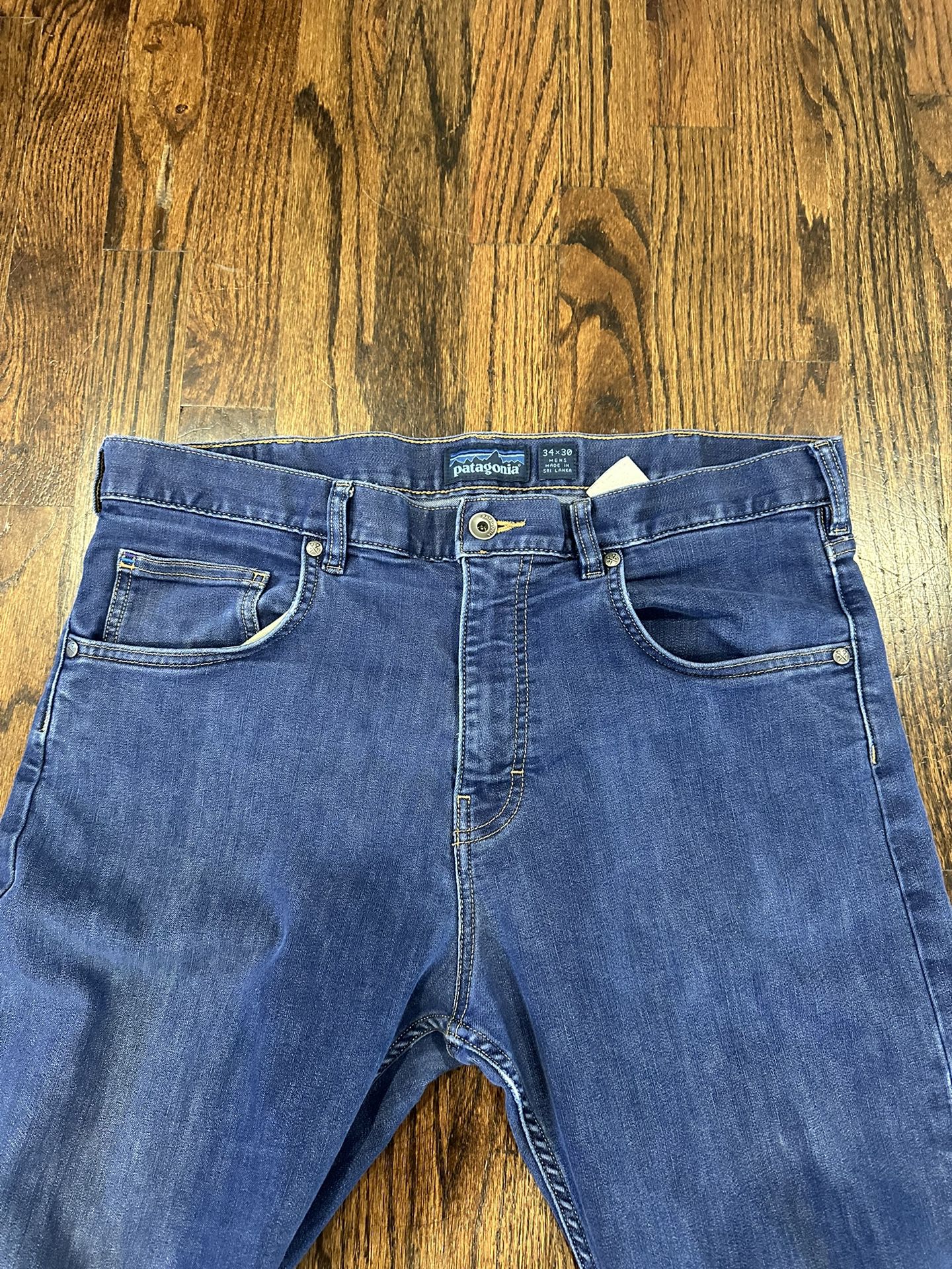 Patagonia Men’s Iron Clad Denim Jeans, Dark Blue/Navy Wash, Size 34x30