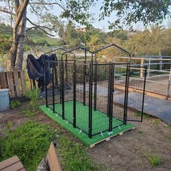 COZIWOW

6.9 ft. x 3.3 ft. x 5.6 ft. Metal Dog Pet Kennel

