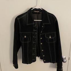 Cuir Zebra Leather - Black Suede Jacket