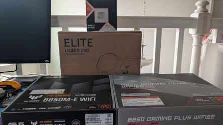 (New) AMD Ryzen 7 9800X3D + ASUS TUF Gaming B850m + Cooler Master Elite 240 AIO Combo