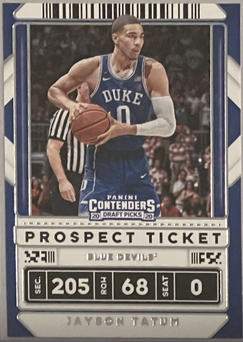 2020 Panini Contenders Draft Picks JAYSON TATUM Prospect Ticket Variation #8