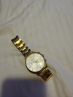 Guess Gold-Tone Chronograph Watch