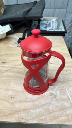Red French Press Coffee Maker