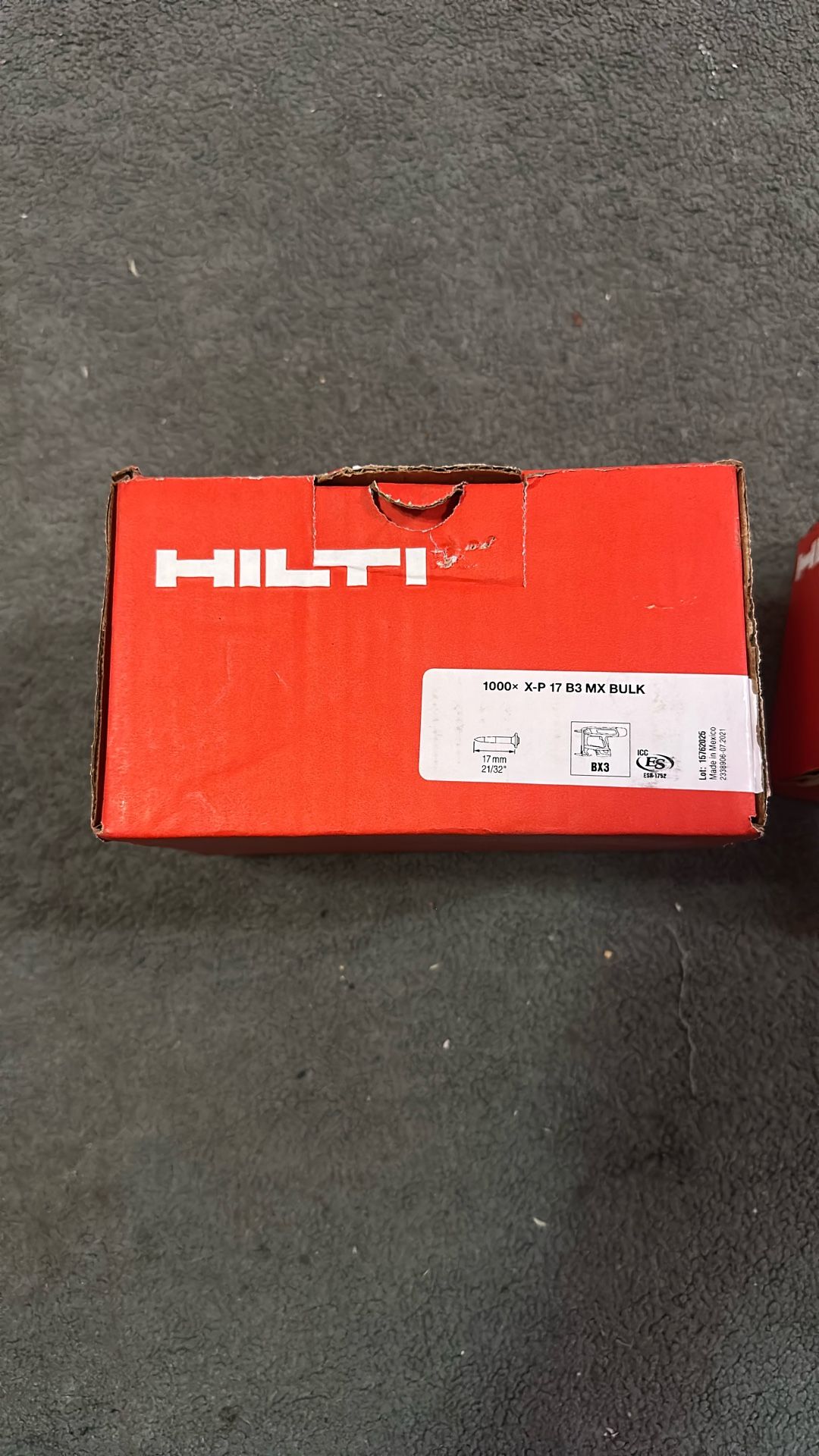 Hilti nail boxes