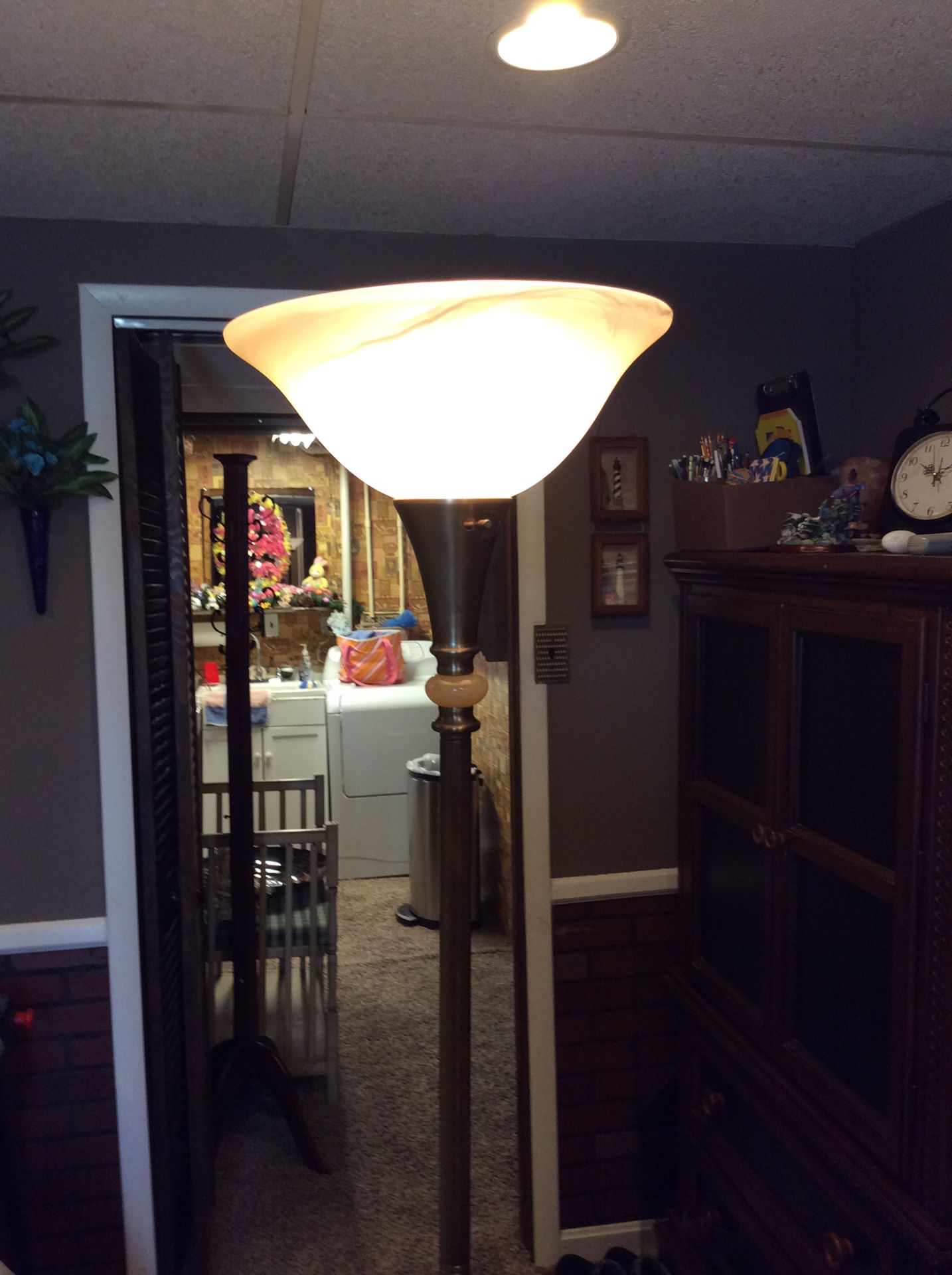 TALL GOLD FLOOR LAMP CAN BE YOURS FOR $20.00