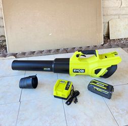RYOBI 40V HP Brushless Whisper Series Leaf Blower KIT 650 CFM