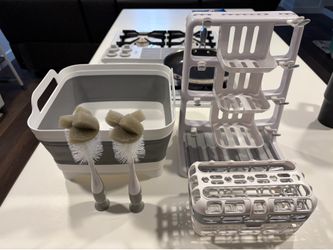 Bottle washing rack brush dishwasher