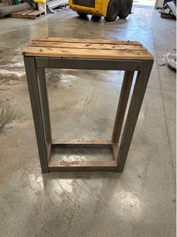 Rustic industrial table stand