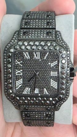 Black Moissanite watch