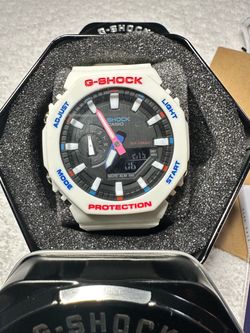 Casio G-Shock Watch White Red Blue