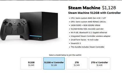 STEAM MACHINE 512G WITH CONTOLLER