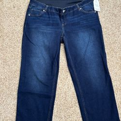 Time and True Maternity Denim Capris