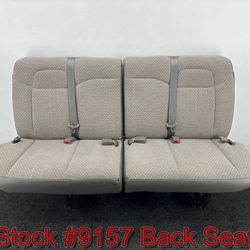4 Person Gray Fabric Back Seat For A 2008 Through 2015 Chevy Express GMC Savana Van Stock #9157
