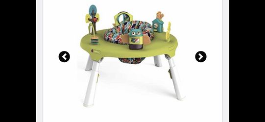 ORIBEL PortaPlay Baby Activity Center: Development Focused Toys. Foldable, Portable, and Transforms to a Play Table, Unisex (Forest Friends, Green)