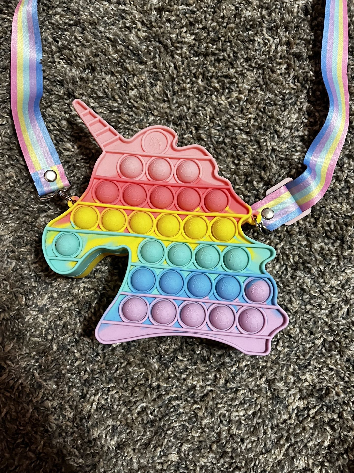 Rainbow Unicorn Kids Pop It Bag!