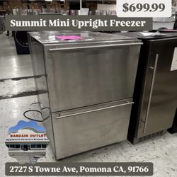 Summit Upright Freezer In Stainless Steel 