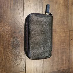 Halogen black clutch wallet