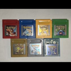 Pokemon GBC Games ALL 7 BUNDLE! Gameboy Color Cartridge